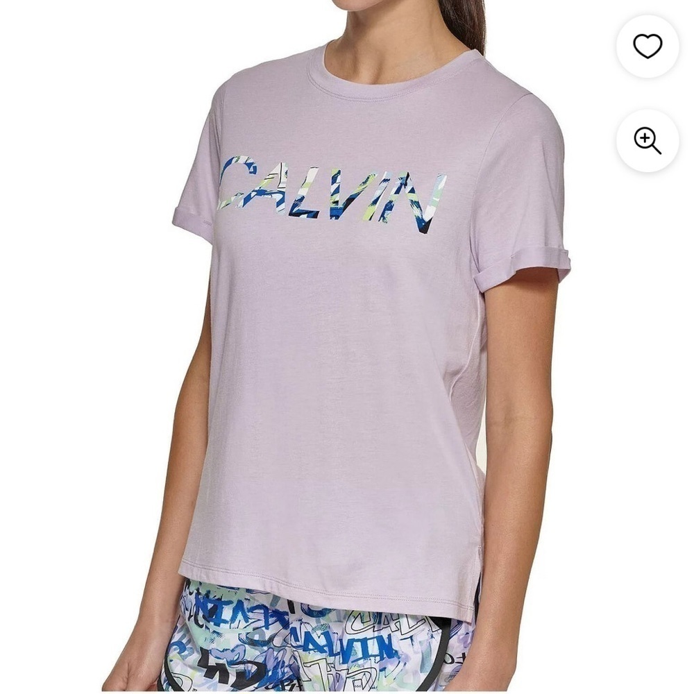 NWT Calvin Klein SET XS Running Shorts & T-Shirt Bundle City Tag Orchid Grafitti
